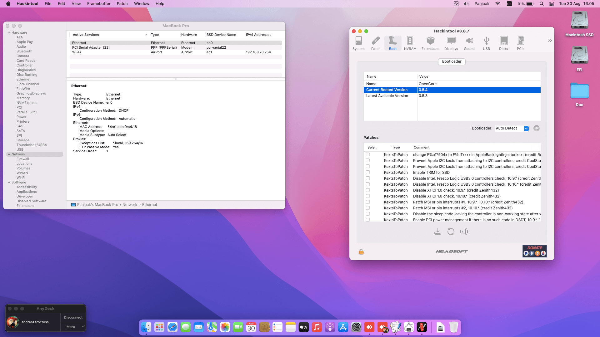 Lenovo Thinkpad T470S [SkyLake   Intel HD 520 + PS2 SMBUS]   OpenCore 8